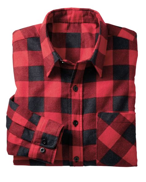 Haband Men’s Tailgater™ Buffalo Plaid Flannel Shirt | Blair