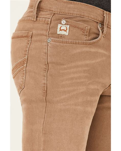 Cinch Mens Ian Khaki Wash Performance Stretch Slim Bootcut Jeans