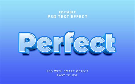 Perfecto Efecto De Texto D Psd Totalmente Editable Archivo Psd Premium