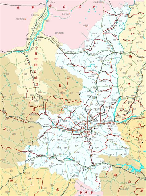 Shaanxi Province, China - Overview Map, by ChinaReport.com