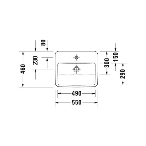 Duravit No Lavabo Semincasso L Cm Monoforo Con