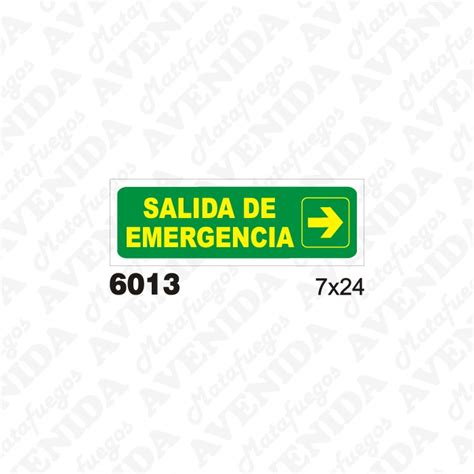 Cartel Fotoluminiscente Salida De Emergencia Carteles Standard Portal