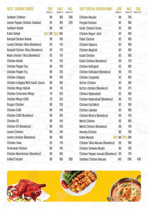 Menu At Tasty Paradise Veg And Non Veg Restaurant In Malleswaram