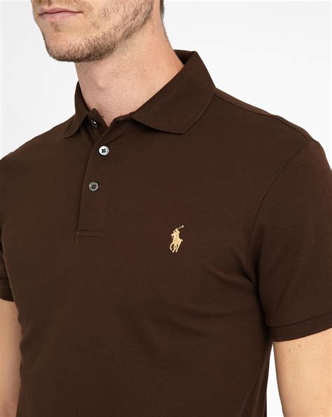 Polo Ralph Lauren Chocolate Stretch Polo Shirt In Brown For Men Lyst