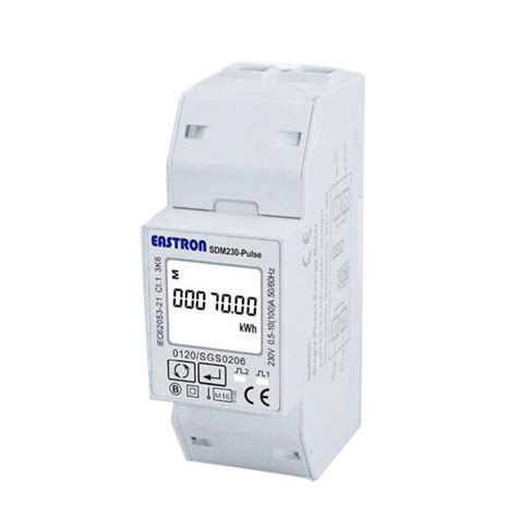 Sdm230 Pulse 100a Single Phase Din Rail Energy Meter Watt Hour Kwh