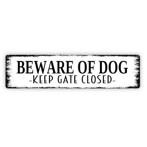 Beware Of Dog Sign Etsy