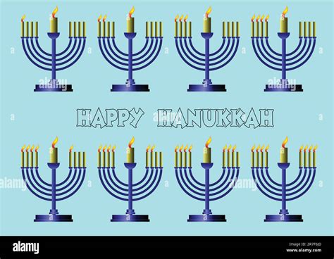 Hanukkah Symbols. Vector colored illustration Stock Vector Image & Art ...