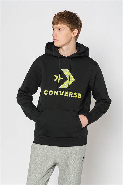 Converse, Худи Reflective Cheetah Infill Star Chevron, Черен/лайм ...