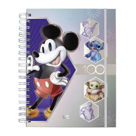 Caderno Disney 100 Anos - Caderno Smart Universitário Disney 100 Anos - Mega Livros