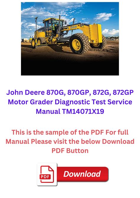 John Deere G Gp G Gp Motor Grader Diagnostic Test