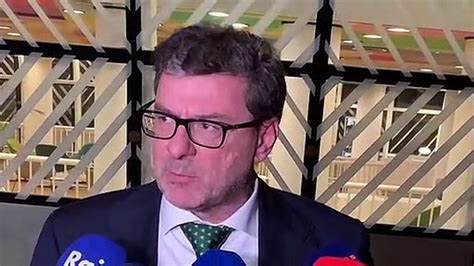 Giorgetti Ue nuovo patto stabilità sia semplice Video video