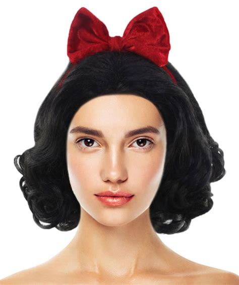 Wreck It Ralph 2 Princess Snow White Wig With Red Bow Black Tvmovie