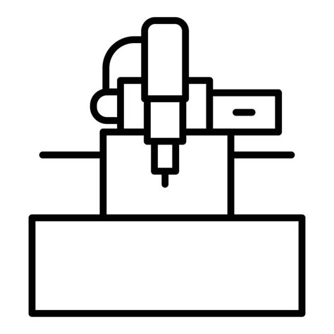 Cnc Machine Icon Style 9195976 Vector Art At Vecteezy