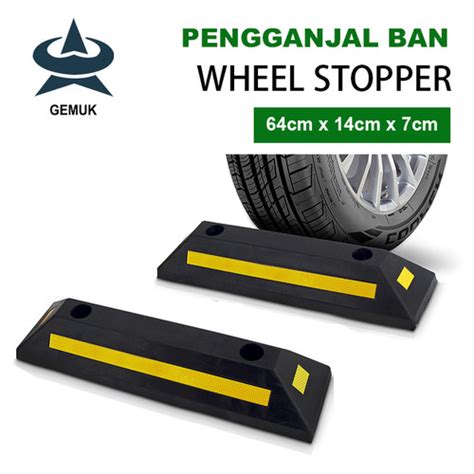 Jual Wheel Stopper Rubber Pengganjal Ban Mobil Penahan Ban Mobil