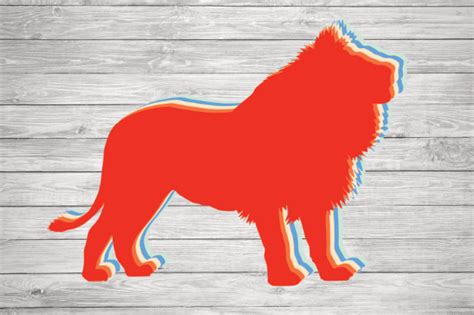 Lion with Colorful Shadow Graphic by rayan · Creative Fabrica