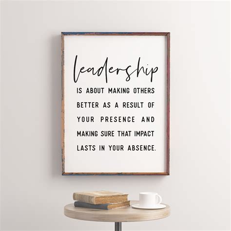 Leadership Quote, Inspirational Quotes, Printable Art, Office Decor ...