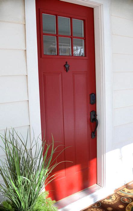 Welcoming Red Front Door Modern Masters Non Fade Front Door Paint In Color Sophisticated