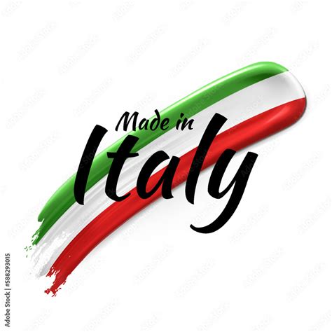 Italy Flag Made From Paint Strokes Vector Logos On White Background