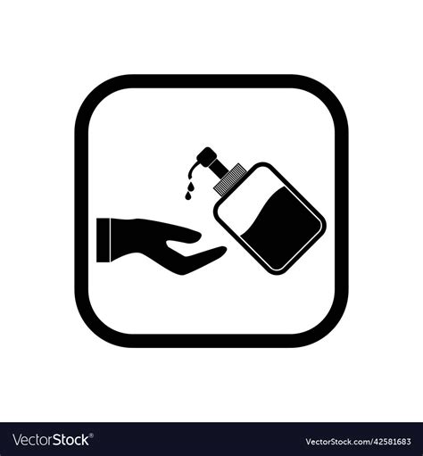 Hand sanitizer logo Royalty Free Vector Image - VectorStock