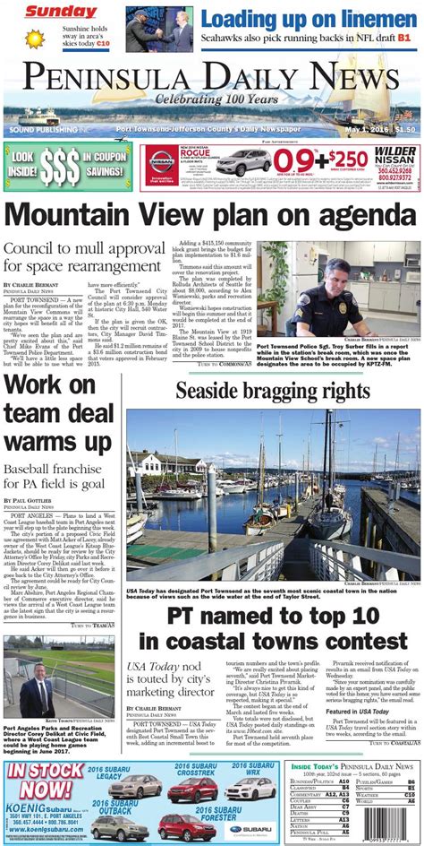 Pdnn20160501j By Peninsula Daily News And Sequim Gazette Issuu