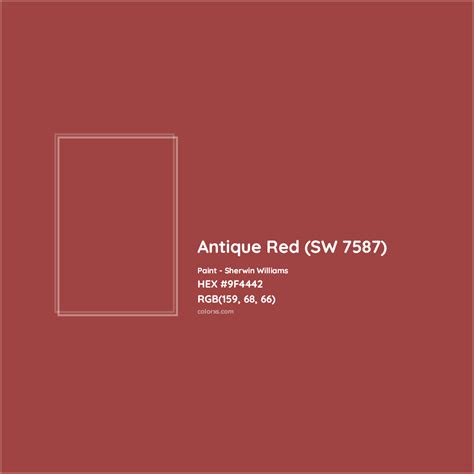 Sherwin Williams Antique Red SW 7587 Paint Color Codes Similar