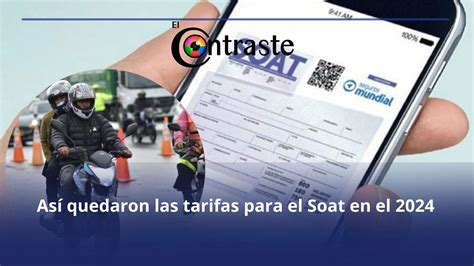 Así quedaron las tarifas para el Soat en el 2024