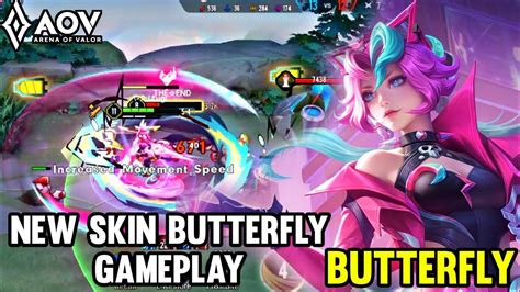 AOV NEW SKIN BUTTERFLY GAMEPLAY ARENA OF VALOR LIÊNQUÂNMOBILE ROV