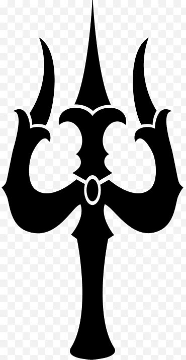 Shiva Trident Trishula Symbol Blackandwhite Png Klipartz