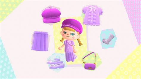 Purple Elegant Outfit Animal Crossing Aesthetic Stickers Animals