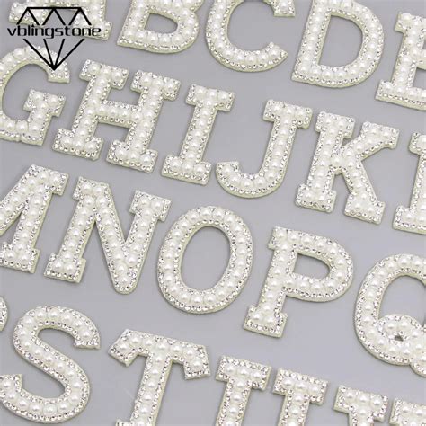 Lettres Anglaises De Perles De Strass Pour V Tements A Z Alphabet De