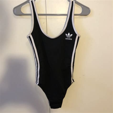 Adidas Women S Black Bodysuit Depop