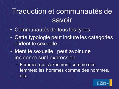 La Perception De Lidentité Sexuelle Comme Facteur De Subjectivité En