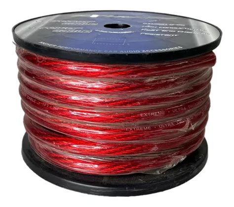 Rollo Cable Para Corriente Calibre 0 Color Rojo 15metros Meses Sin