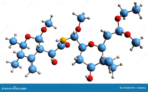 D Image Of Pederin Skeletal Formula Royalty Free Stock Photo