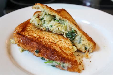 Spinach Artichoke Grilled Cheese Quick Easy And Delicious Hungry Six