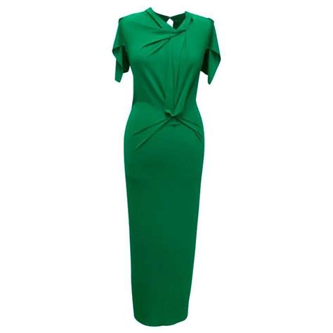 Roland Mouret Green Ruched Midi Dress For Sale At 1stdibs Roland