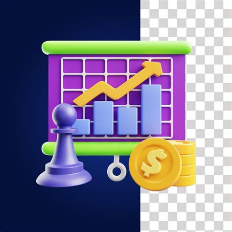 Icono 3d De Estrategia Financiera 2 Archivo PSD Premium