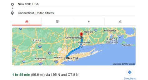 How Far Is Connecticut From New York?