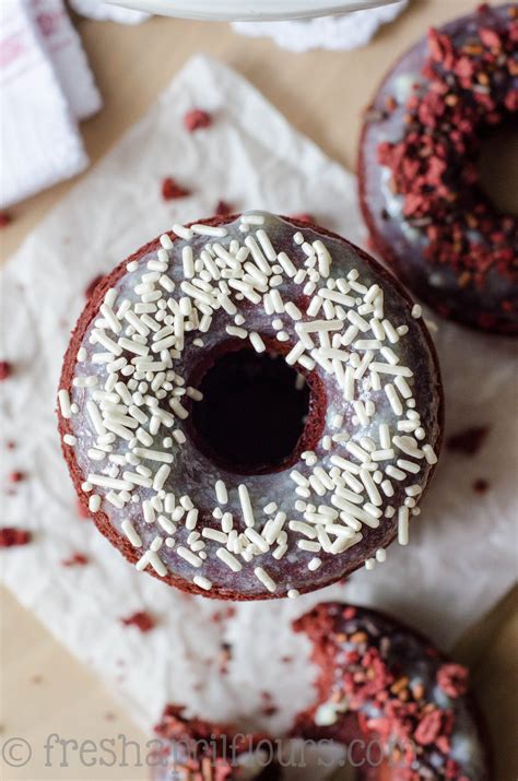 Baked Red Velvet Donuts