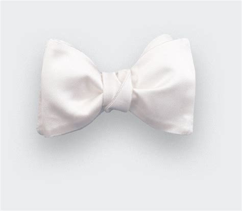 Bow Tie white twill - Silk - Cinabre Paris