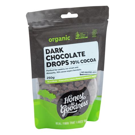 Organic Dark Chocolate Drops 70 Cocoa 5kg Bulk