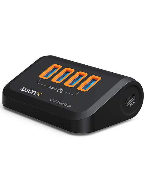 Idsonix Port Usb Hub With Type C Adapter Gbps V A Powered