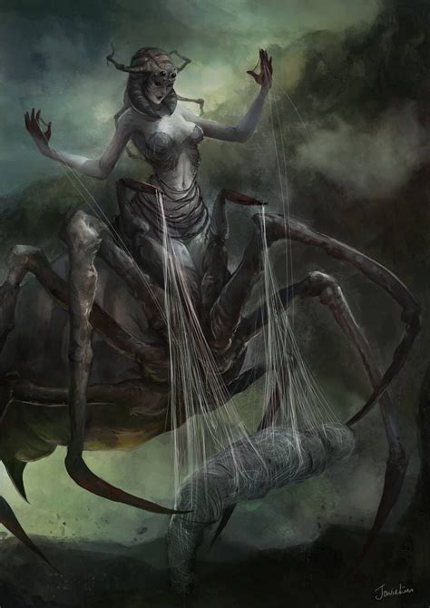 Arachne The Weaver Queen By JowieLimArt Fantasy Monster Fantasy