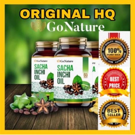 ORIGINAL HQ GO NATURE SACHA INCHI OIL 1 BOTOL 60 SOFTGELS Shopee