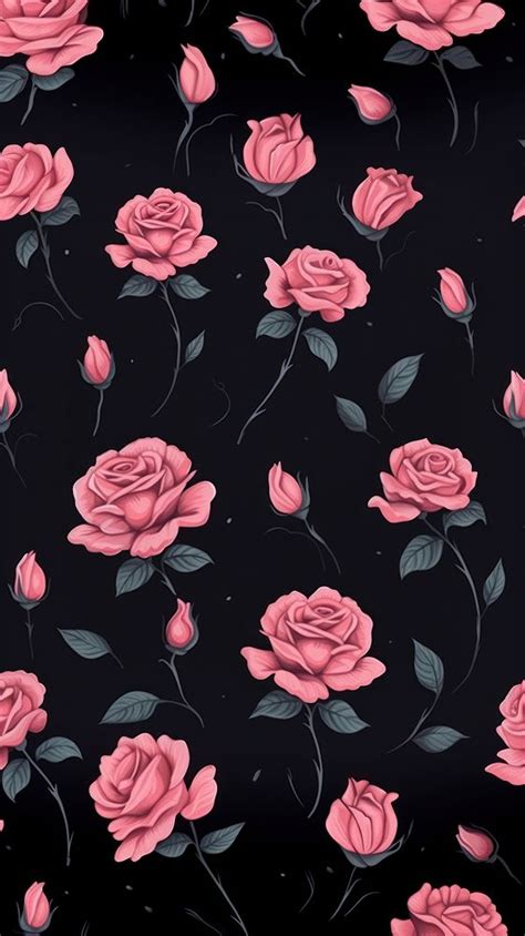 Rose pattern backgrounds wallpaper. AI | Free Photo Illustration - rawpixel