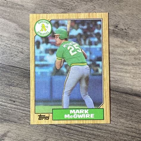 1987 Topps Mark McGwire 366 Rookie RC Oakland Athletics EBay