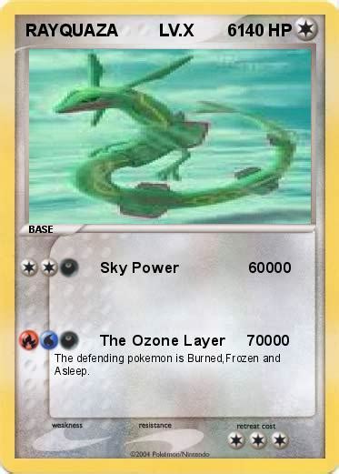 Pokémon Rayquaza Lv X 6 1 1 Sky Power 60000 My Pokemon Card