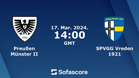 Preu En M Nster Ii Vs Spvgg Vreden Live Score H H And Lineups