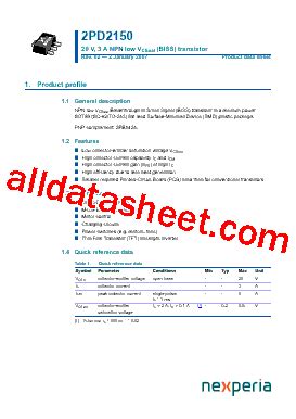 Pd Datasheet Pdf Nexperia B V All Rights Reserved