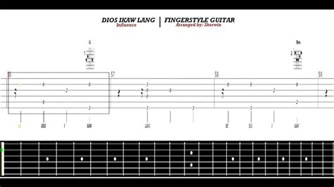 Diyos Ikaw Lang Fingerstyle Guitar Tab Tutorial W Chords And Lyrics Youtube